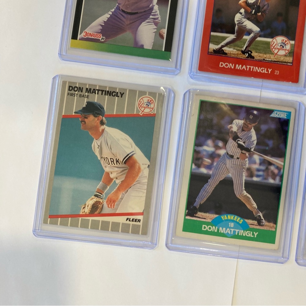 Lot of 9 Vintage 80s-90s Don Mattingly Baseball Cards New York Yankees - Picture 6 of 16